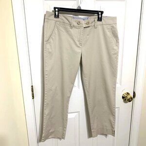 Tommy Hilfiger Khakis/Chinos Beige Women Size 12 Ankle Slit Hem 2 Front Pockets